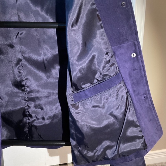 Danier Genuine Suede and Leather Purple Jacket Size Large - Picture 15 of 16